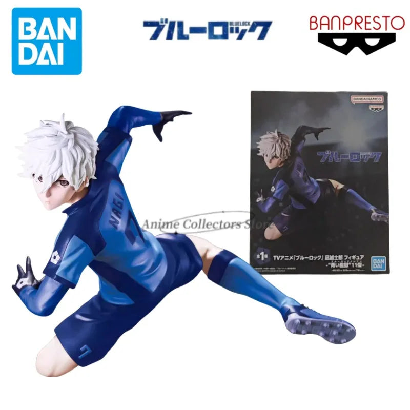 Original Bandai BLUE LOCK Nagi Seishiro Rin Itoshi Isagi Yoichi Itoshi Sae Chigiri Hyoma Shidou Ryuusei Anime Action Figure Toys
