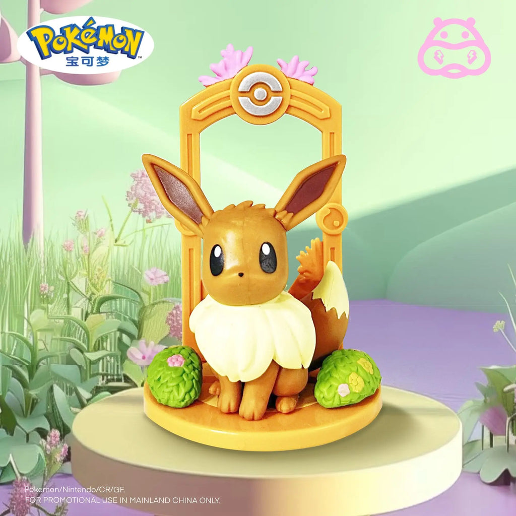 Pokemon Eeveelution Figure Set Eevee Sylveon Espeon Glaceon Leafeon Box Anime Figure Toy Children's Birthday Gift 9pcs/Set