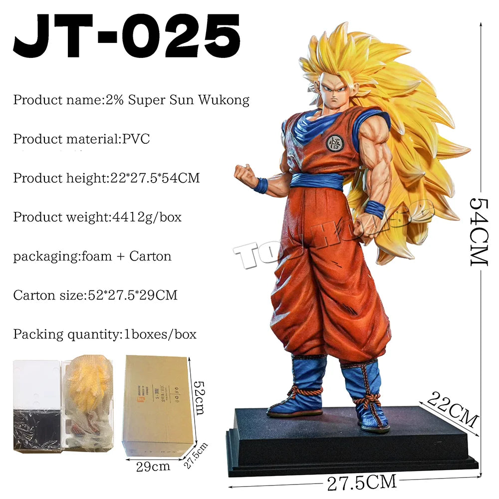 53cm JT Statue Dragon Ball Z 2% Trunks Torankusu Future Super Saiyan Large Size Action Figures Collection Mode Doll Toy Gift