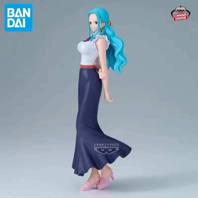 Оригинална BANDAI BANPRESTO ONE PIECE DXF-THE GRANDLINE SERIES-EXTRA NEFELTARI VIVI PVC 18CM екшън фигурка аниме модел играчка подарък