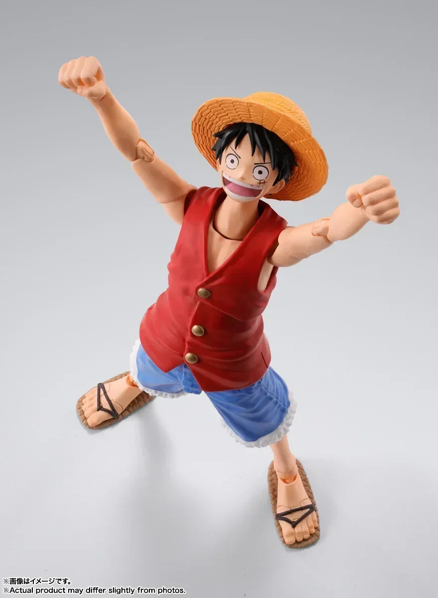 Original Bandai Figure One Piece S.H.Figuarts MONKEY.D.LUFFY -ROMANCE DAWN PVC Anime Action Figures PVC Action Figure Collector