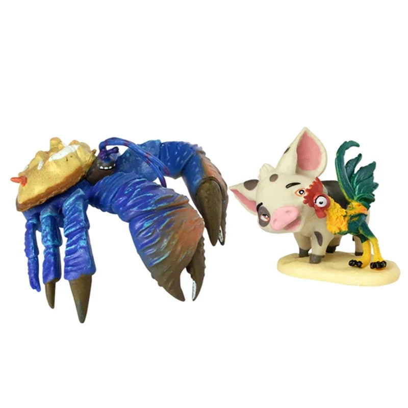 10 teile/satz Cartoon Moana Prinzessin Legende Vaiana Maui Chef Tui Tala Heihei Pua Action Figure Decor Spielzeug für Kinder Geburtstag Geschenk