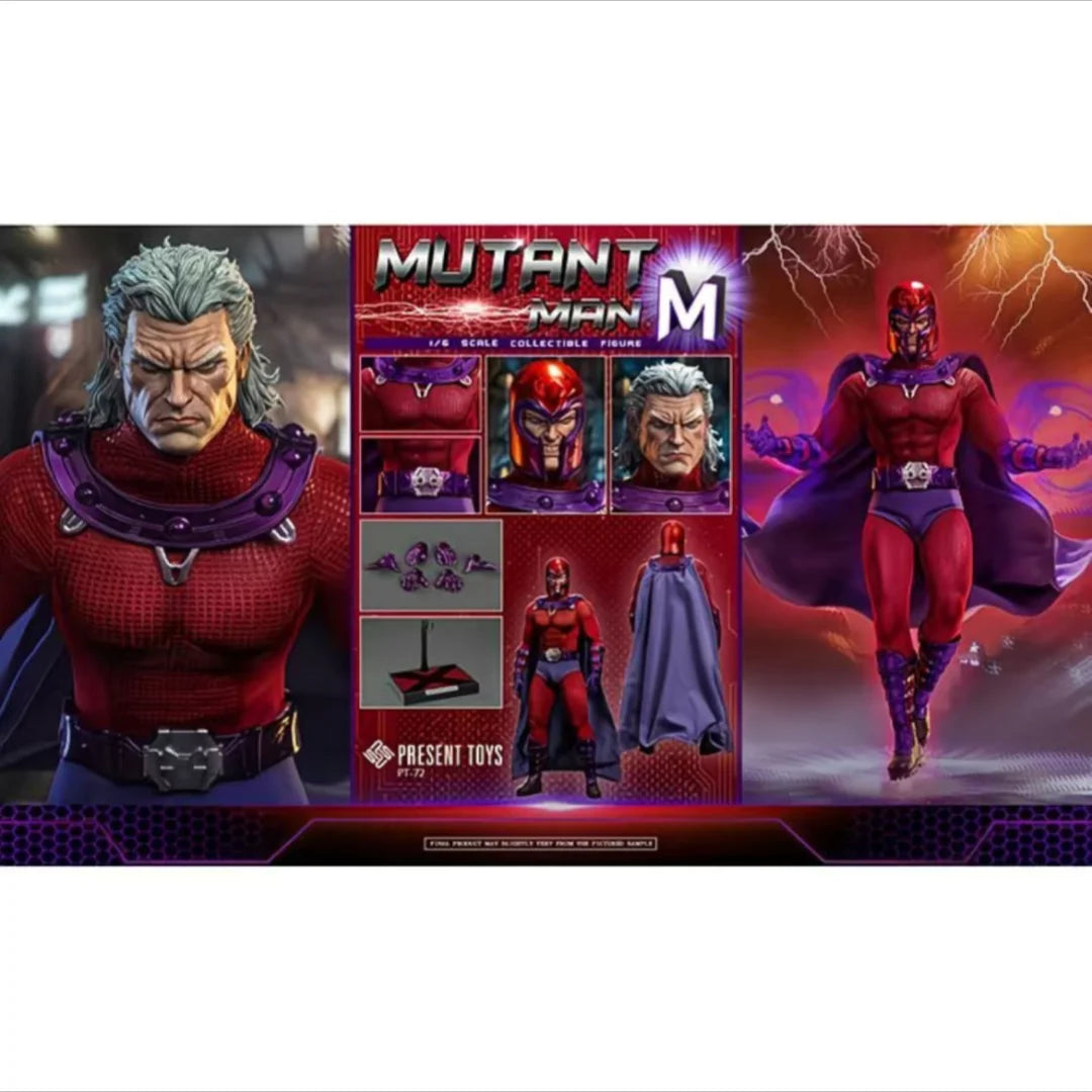 Present Toys Magneto 1/6th Scale Collectible Anime Action Figure Comic Version Mutant Man Pt-Sp72/73/74 For Adult Collectors