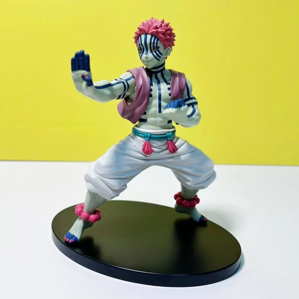 Anime Demon Slayer Figure Model Toy Juuni Kitsuki Akaza Battle Figure Doll Desktop Decoration Collection Gifts