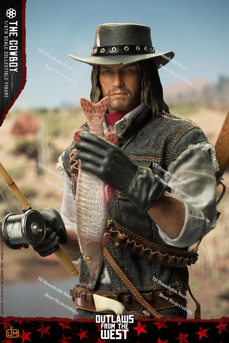 LIMTOYS LIM011 1/6 Movable Cowboy John Action Figure Classic Movie Outlaws From The West Simulation 12" Full Set Soldier Model