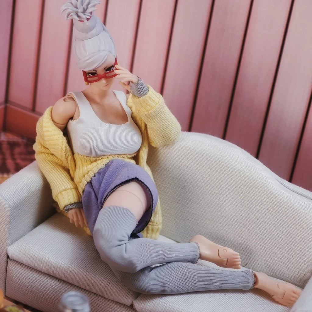 Dan Da Dan Shf Anime NEW Handmade Ayase Hoshiko Sports suit set sweater Built In Iron Wire Is Suitable for 1/12 blank body Toys