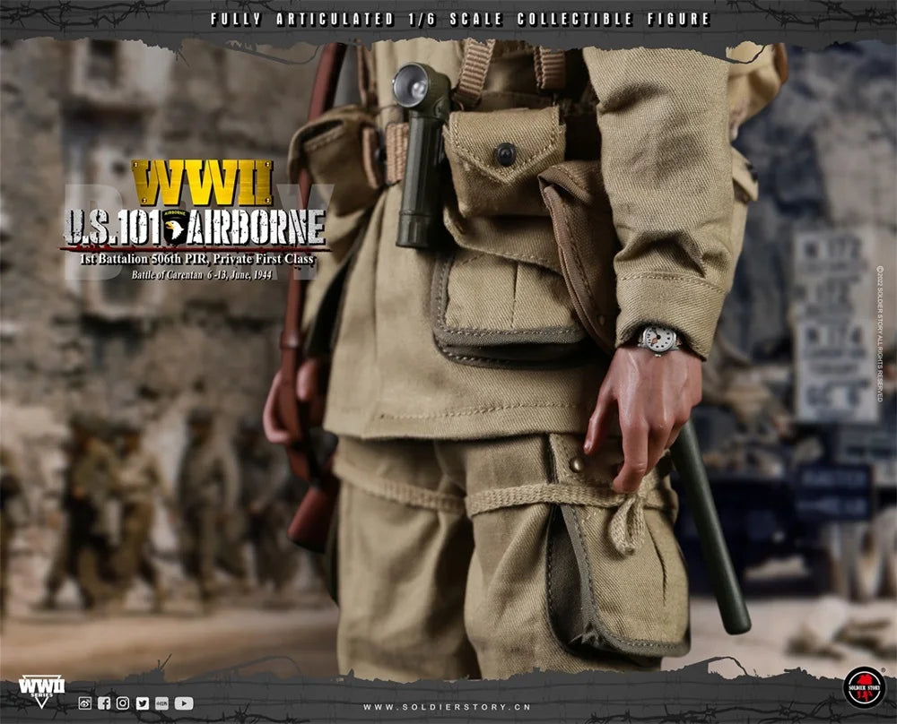1/6 SoldierStory SS126 WWII US 101 Battalion Private First Class Ryan Full Set Moveable Action with Platform For Fan Collect