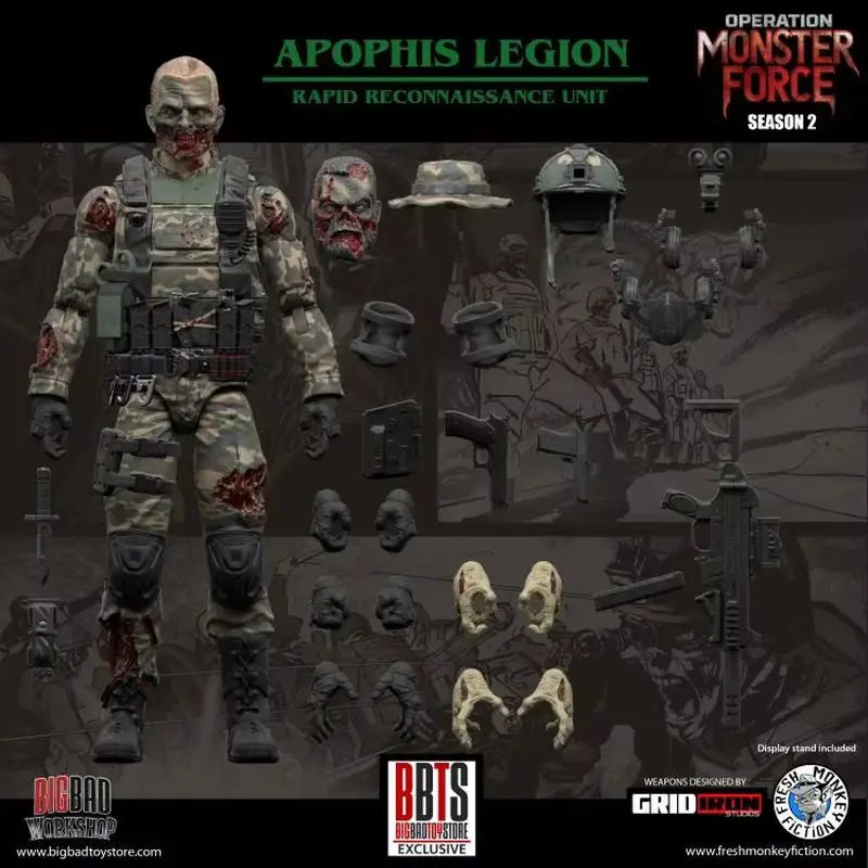 Genuine 16cm Fresh Monkey 1/12 Monster Force Season 2 Sleepwalker Customized Donner 6 Inch Collectible Model Toy Action Figure