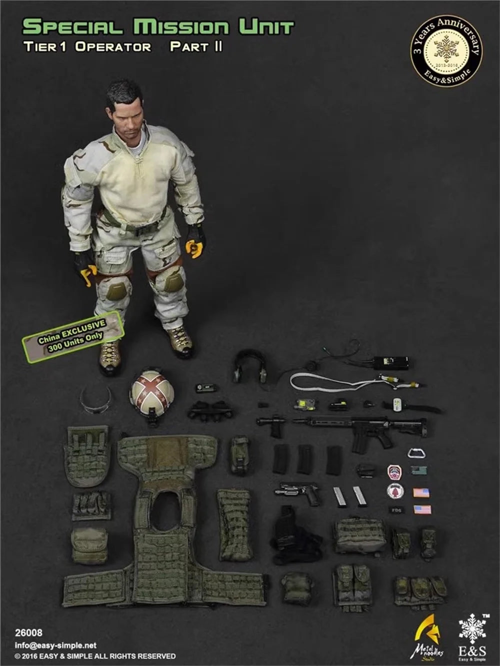 1/6 Easy&Simple Easy&Simple ES 26008 SMU 3th Anniversary Private Operation Soldier Version B Full Set Moveable Action Figure