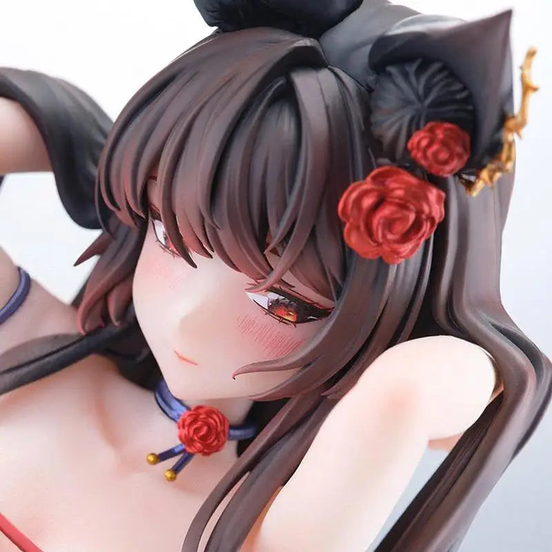 BearPanda Tacco Anime Figure 1 6 Scale Rose Bara Fox Girl Standing Collectible Model With Fluffy Plush Tail Adult Collection