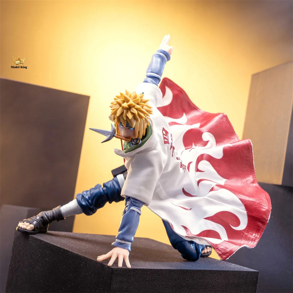 Handmade 1/12 NARUTO The Fourth Hokage Namikaze Minato SHF 2.0 Cloth Cloak Accessory Anime Action Figures Body Model Toys