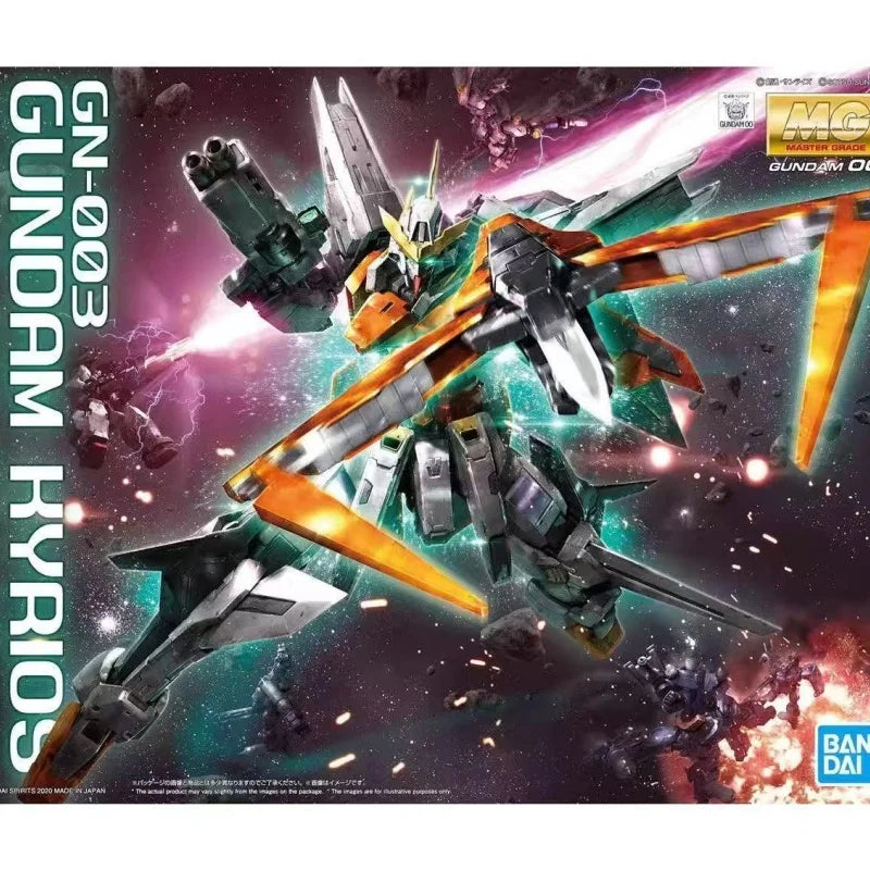 BANDAI  Model MG 1/100 No.212 GUNDAM KYRIOS Assembly Action Figure Model Toys Gifts for Children Foam Box Packaging Original