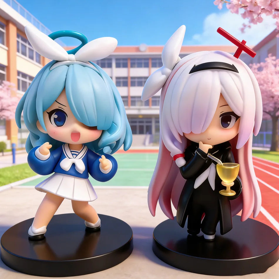 8CM NEW Hot Blue Archive Plana Arona Figure PVC Anime Collect Anime Characters Ornaments Cute Cartoon Festival