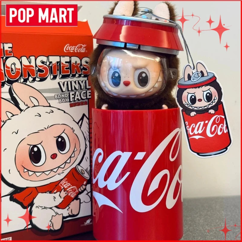 Genuine POP MART Labubu V1 V2 V3 Macarons Have A Seat Big Into Energy Coca Cola Series Vinyl Plush Pendant Blind Box Plush Toys