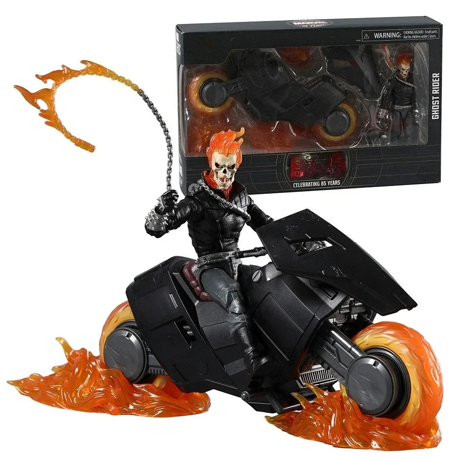 Ghost Rider with Motorcycle Action Figure Joint Movable Model Brinquedos Toy