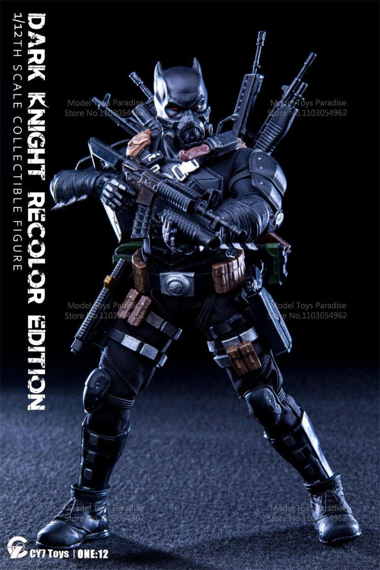 CY7-TOYS 1/12 Collectible Toys Night Dark Knight Bat Super Hero Different Color Ver. Men Soldier 6Inch Action Figure Model Gifts
