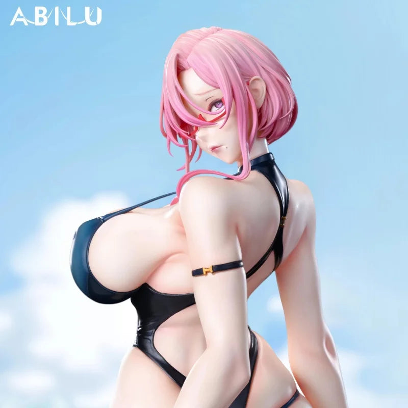 Abilu Acy 1/4 Anime Figure One Fourth Scale Competitive Swimsuit Pink Hair Iris Collectible For Adult Collection Desktop Decor