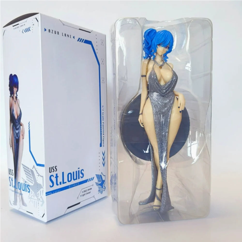 26CM Anime Game Azur Lane USS St. Louis Figure Dress Standing Anime Model Toy Gift Collection Decorative Ornaments PVC