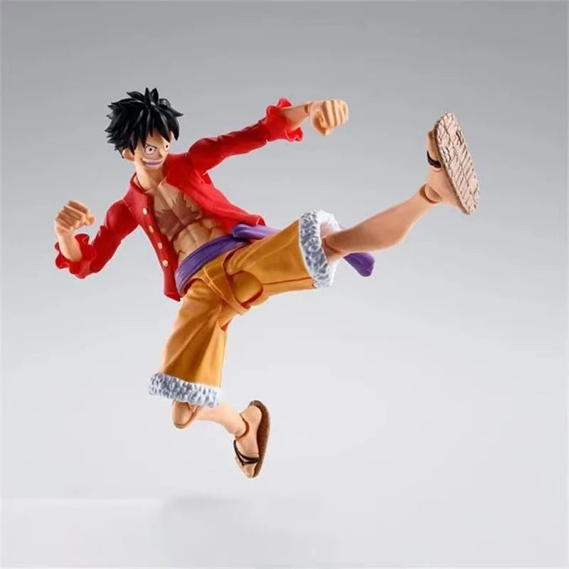 One Piece Luffy Action Figure - Anime Desktop Model Statue Collectible Ornament Gift for Fans Hand-Painted Figurine