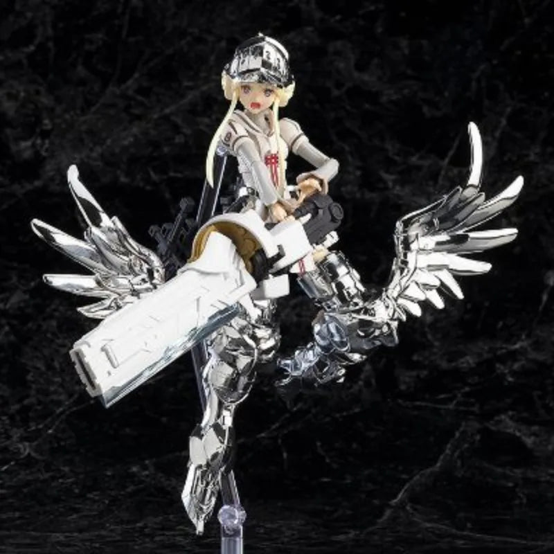 Max Factory Original PLAMAX《Divine Winged Sky Knight Godslayer Yuri - Silver-Plated Version》Action Figure Assembly Model Toys