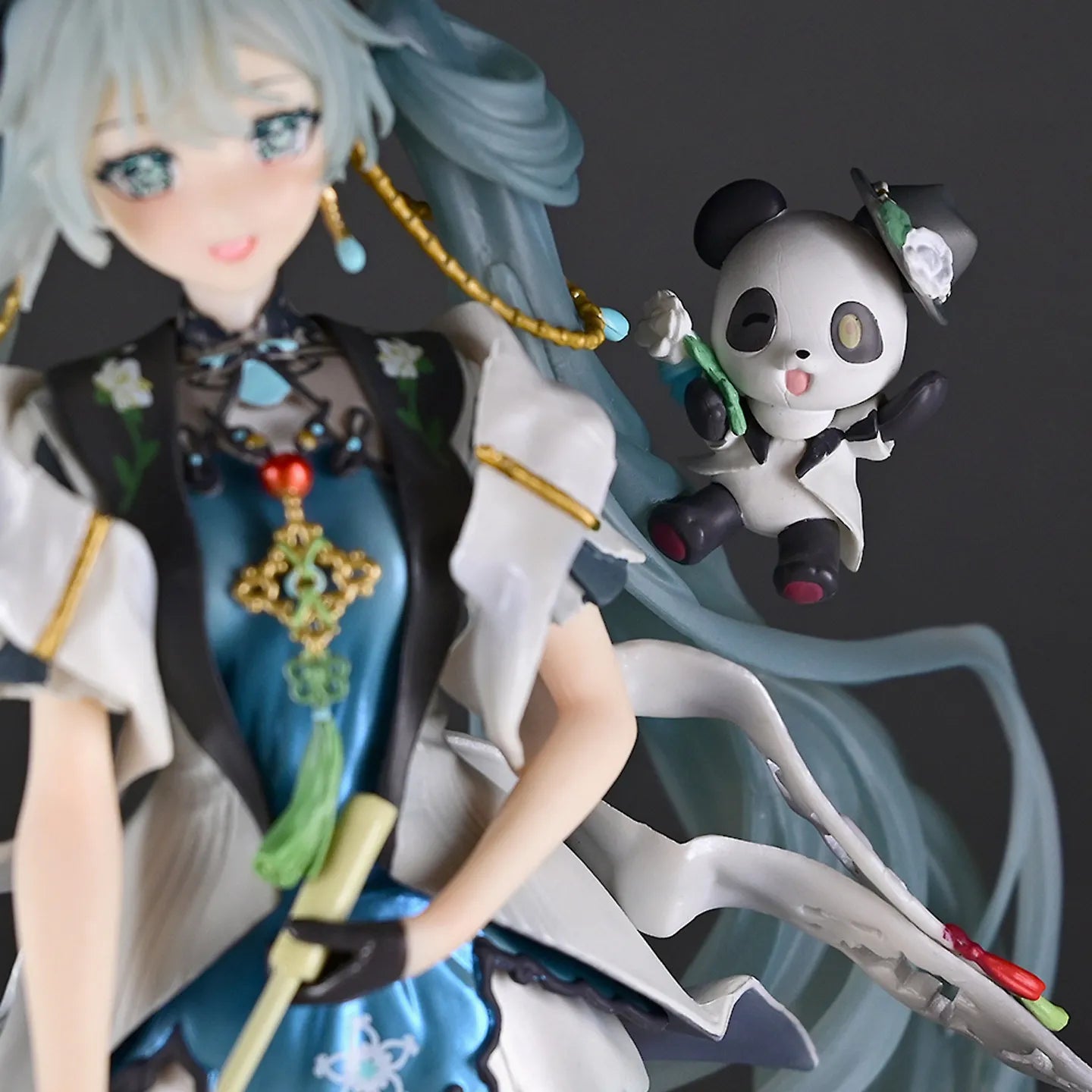 Anime Hatsune Miku Panda Character Seriesdesktop Statue Ornament Exquisite Model Toys Window Display Periphery Collectible Gifts