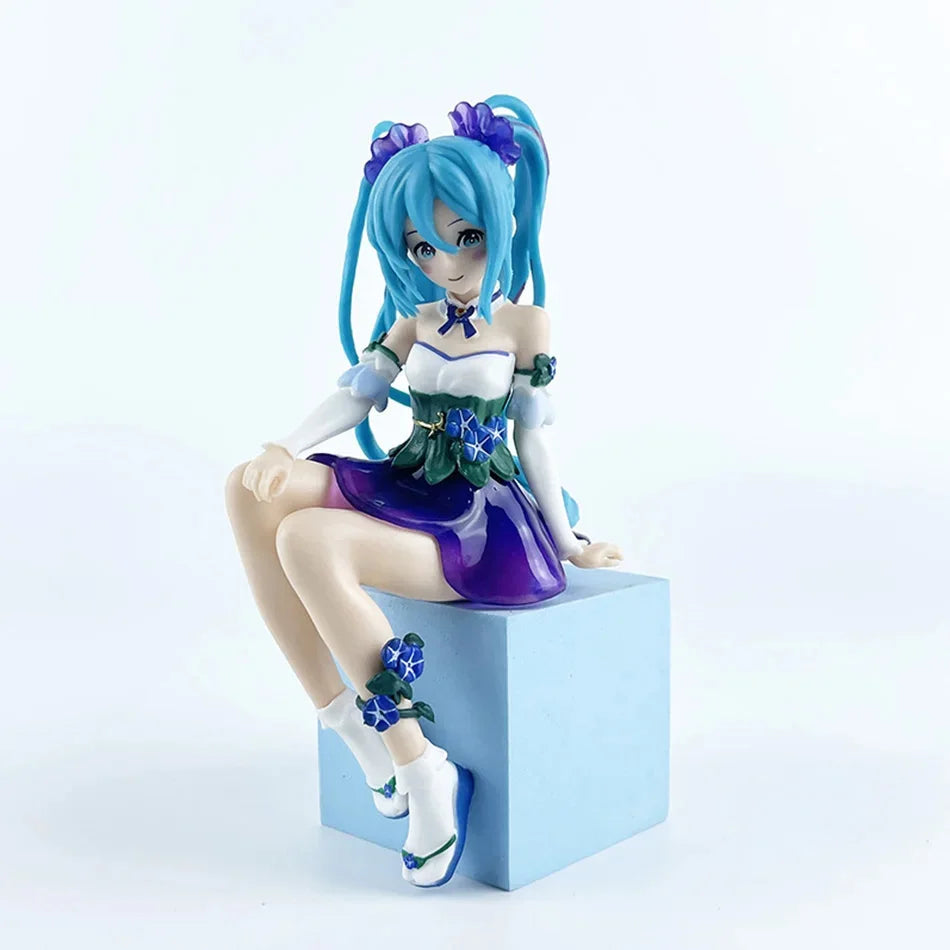 Hatsune Miku Morning Glory Fairy Anime Figure - PVC Action Model Ornament Noodle Stopper Collectible Toy Gift