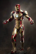 New Product In Stock 1/4 Mk42 Marvel Iron Man Action Figure Statue In Red And Gold Color Scheme Super Cool With Luminous Effect