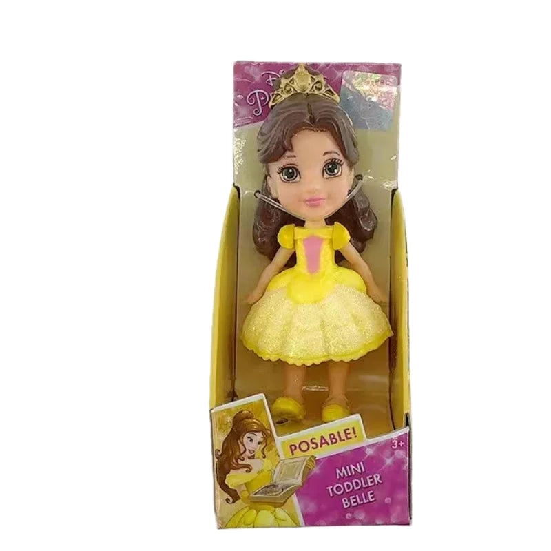 New Hot Disney Princess Miniature Doll Model Rapunzel Ariel Snow White Poseable Cute Anime Action Figure Model Frozen Gift Toy
