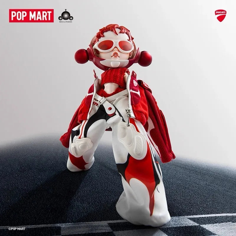 POPMART SKULLPANDA DUCATI 1/6 Action Figure Doll Fidgeting Toys Decorative Ornaments Original Xmas Series Birthday Gift