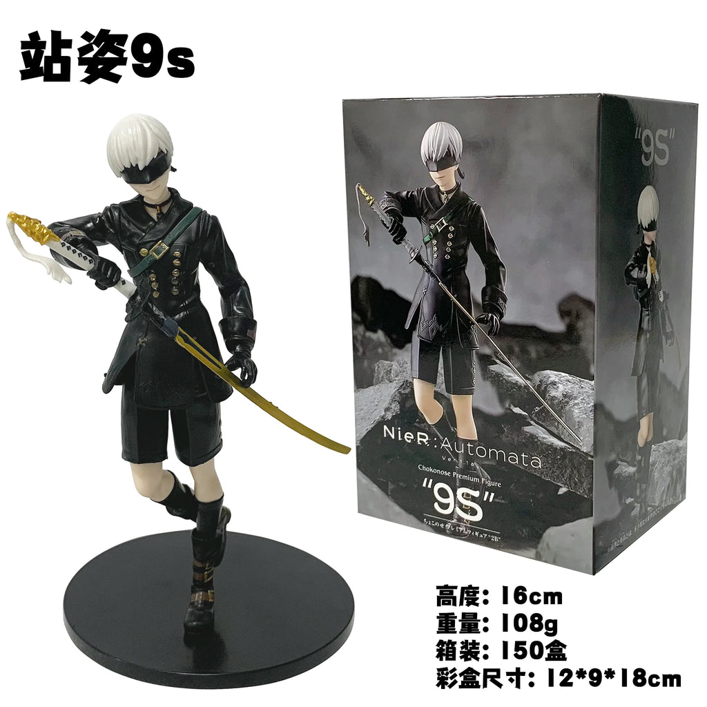 18 cm Anime NieR: Automata – YoRHa Nr. 2 Typ B – Version 2.0 Premium Chokonose Modell Spielzeugpuppe Actionfigur