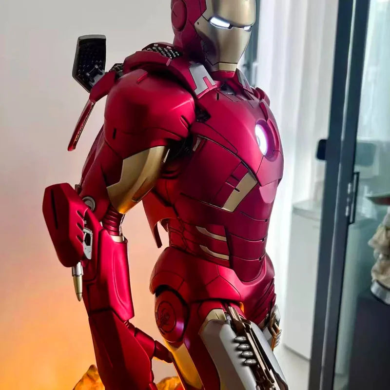 Large-Scale Statue Iron Man 1/3 Scene Statue Mk7 Model Handheld Figurine Gk Resin Living Room Decoration