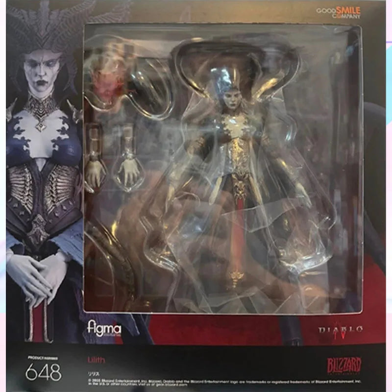 In Stock MAX Factory Original Box FIGMA 648 Blizzard Lilith Diablo Action Figure Model Toy Gift for Kids Foam Box Packaging