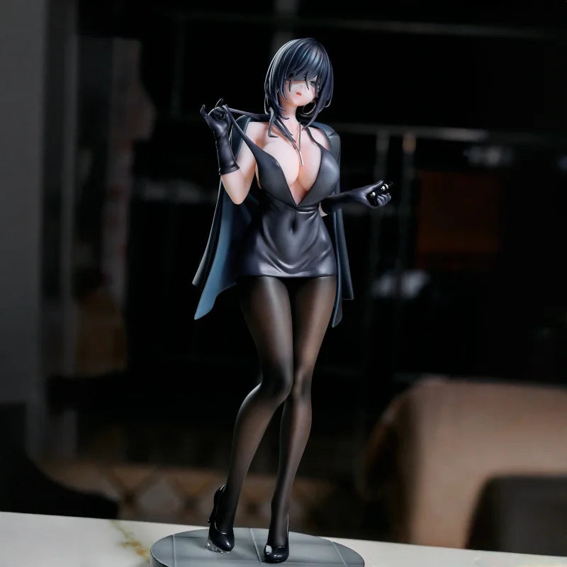 1/6 Original Hanabee Black Dress Version Anime Figure Collectible Japanese Girl Character Model PVC Action Figure Toy For Fans