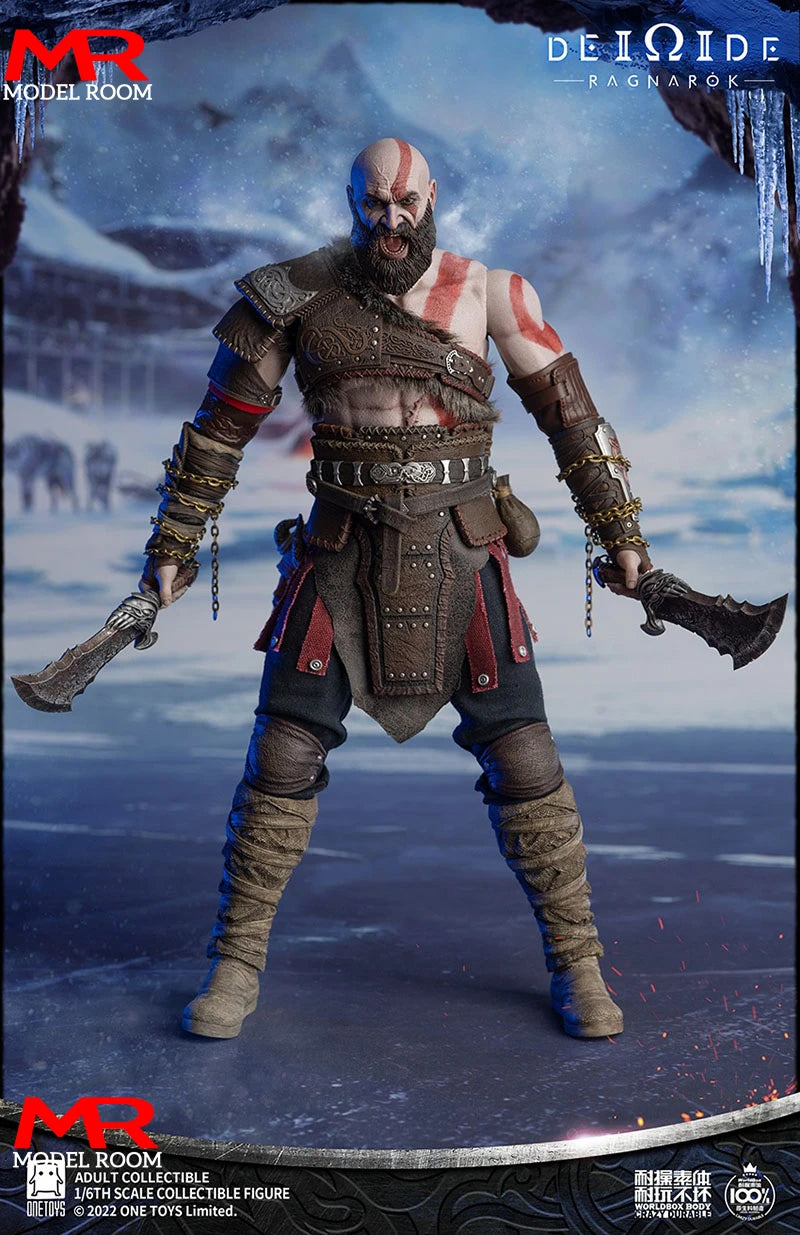 Worldbox & Onetoys OT019 1/6 Man Of War Double Head Figure Model 34cm Male Soldier Action Figure Doll Full Set Collectible Toy