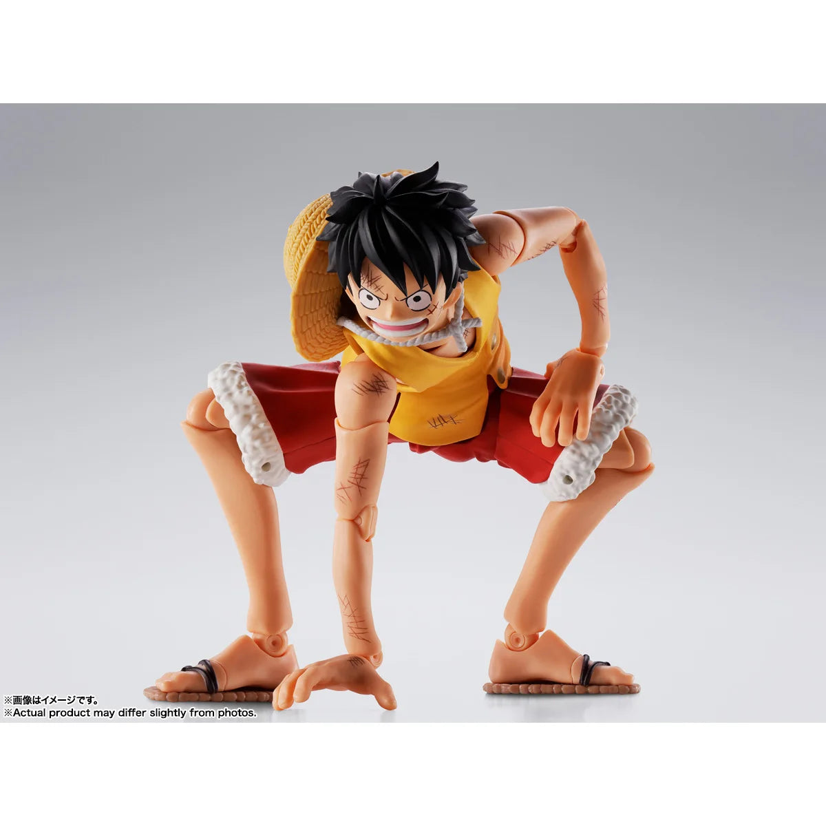 Original Bandai S.H.Figuarts Monkey.D.Luffy Marineford Anime Figure 1/12 Action Doll Ornament Collectible Model Toy