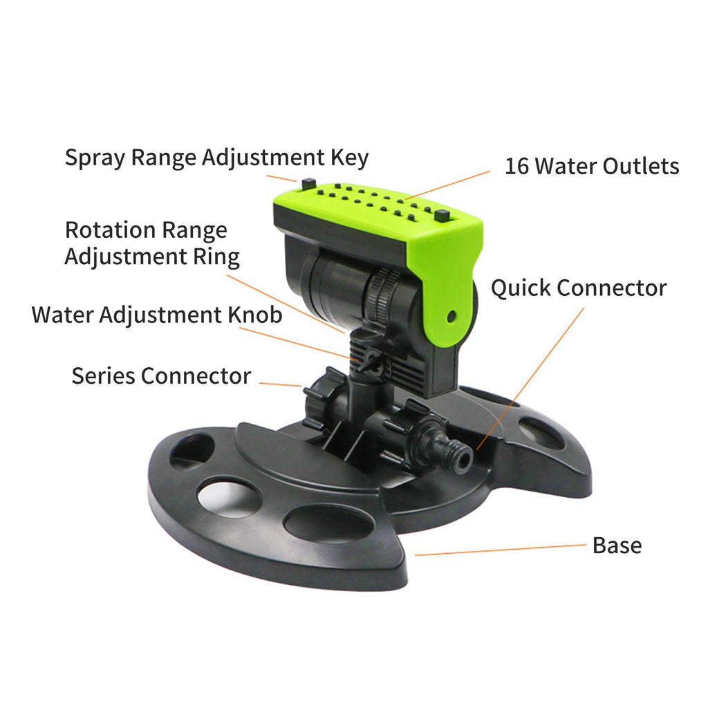 Garden Sprinkler Large Coverage Lawn Sprinkler Irrigation System Outdoor Garden Patio Courtyard Water Sprayer Gardening Watering