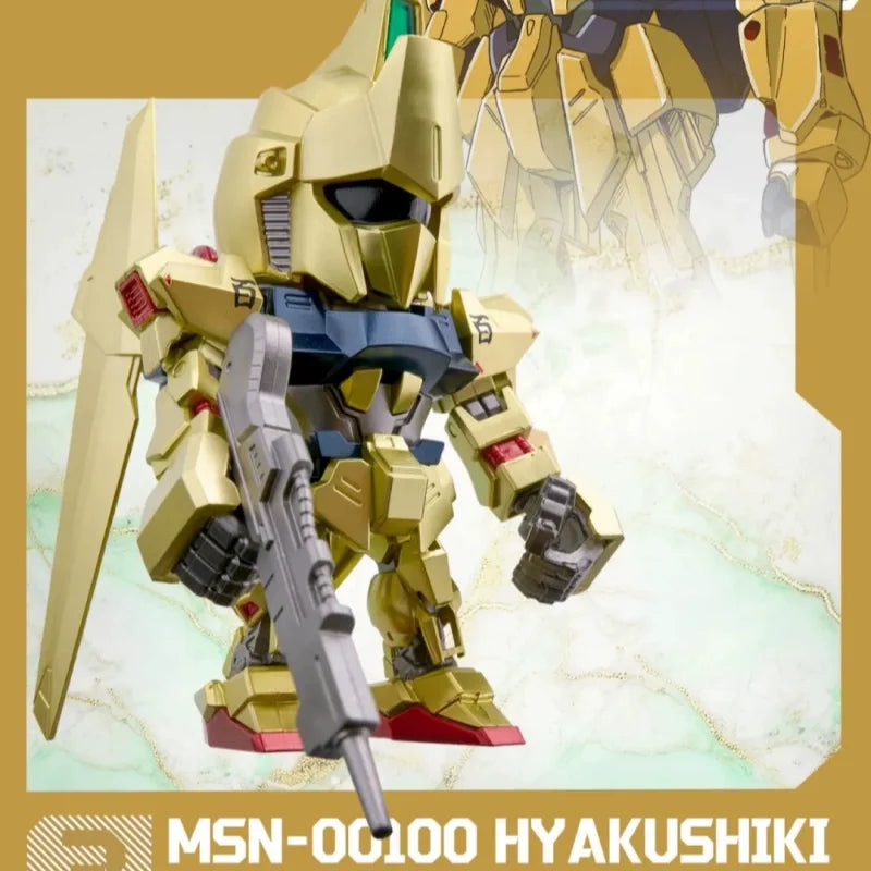 In Stock Bandai QMSV Mini Gold Team Blind Box Trendy Decoration GUN DA Model Toy Collectible Blind Box Trendy Gifts