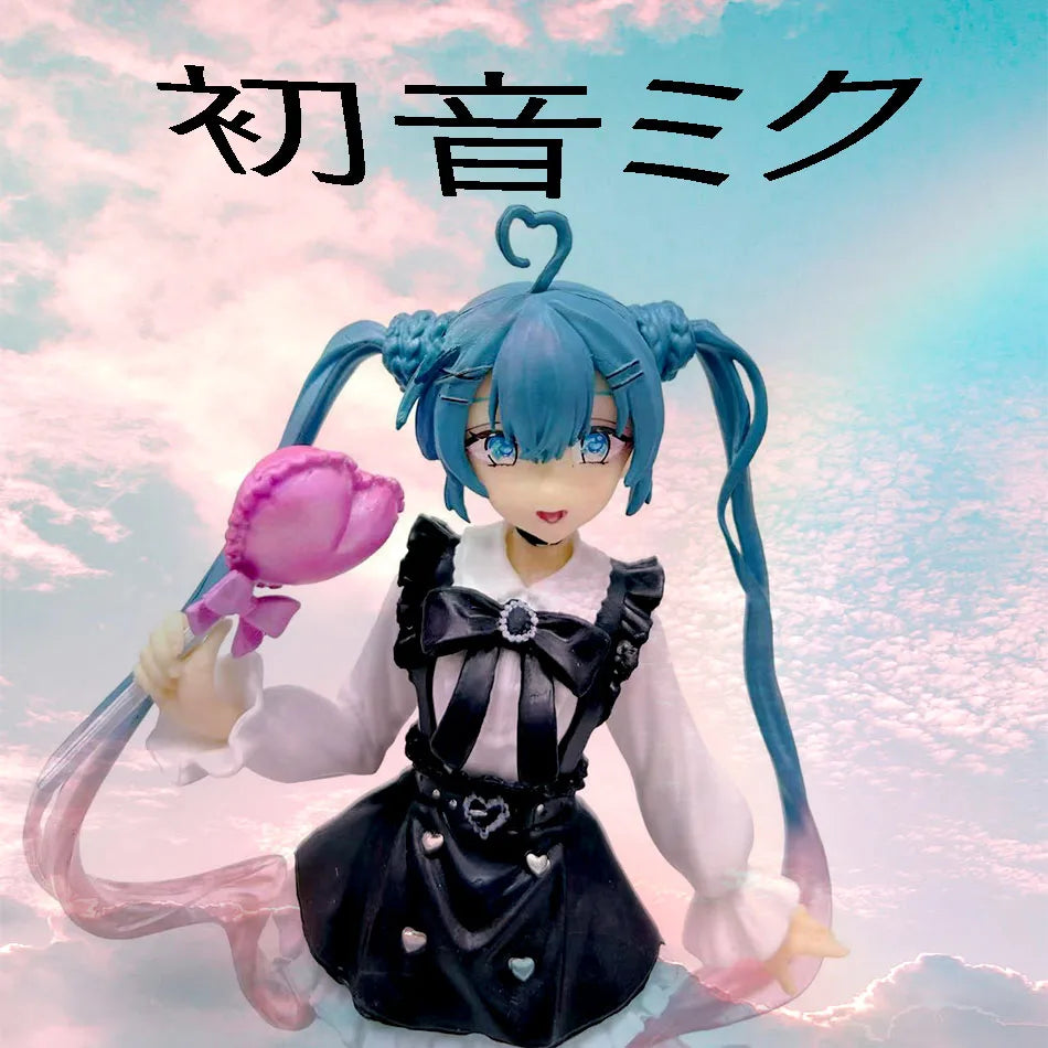 20CM Anime Hatsune Miku X Cinnamoroll Figure Anime Peripheral Collectible Models Decorative Decorations Children Kawaii Gift