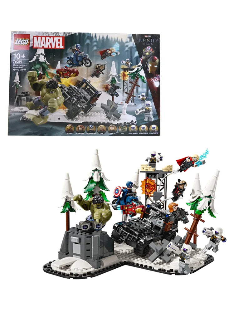 LEGO 76291 Marvel The Avengers Assemble: Age of Ultron Buildable Super Hero Playset for Kids,8 Minifigures and Large Hulk Figure