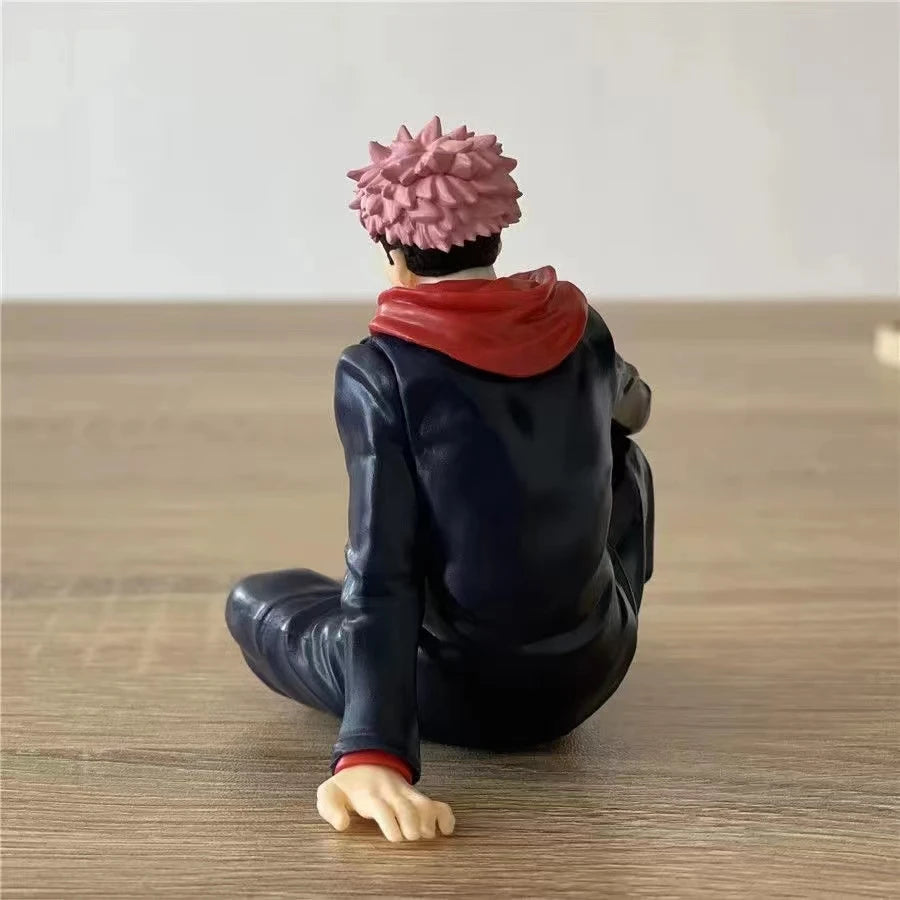 8CM Anime Jujutsu Kaisen Figur Itadori Yuji Gojo Satoru Sitzender Nudelstopper Modell PVC Sammlerstück PVC Statue Puppenspielzeug Geschenk