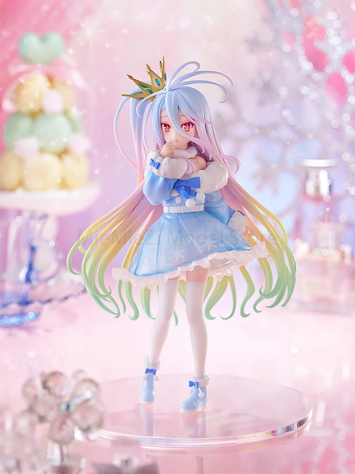 Original Genuine FuRyu Prepainted Tenitol No Game No Life Shiro/White Anime Figure Garage Kit Model Decoration Cute Kawaii Gift