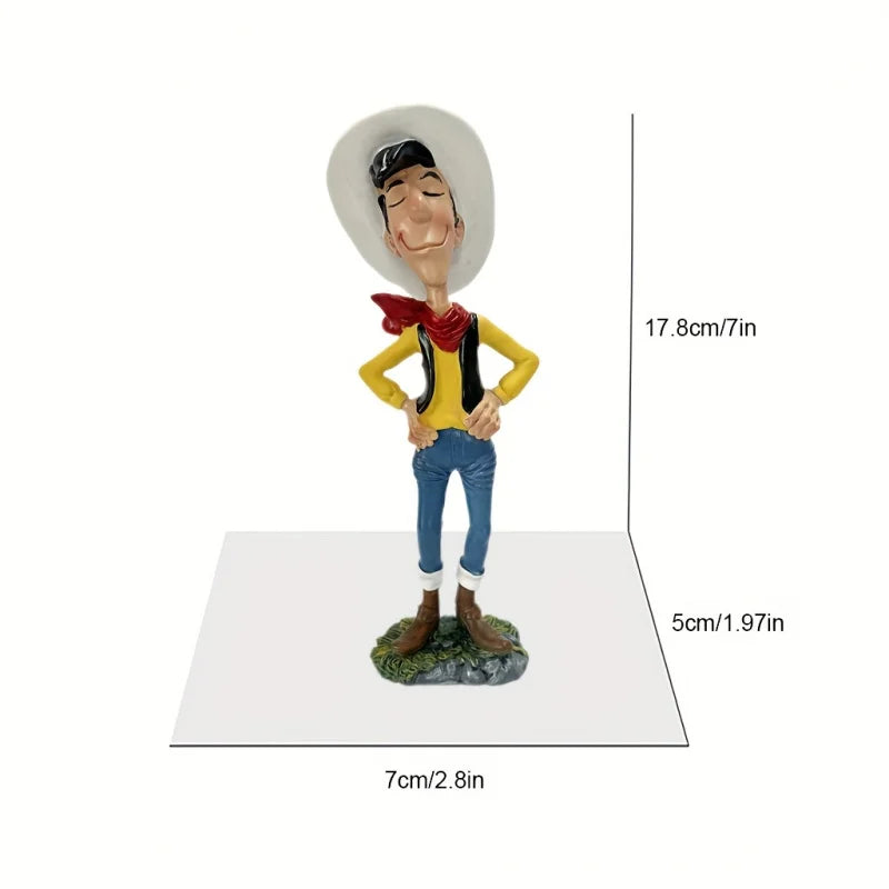 Cowboy Statue Ornament，Figurine Sculpture Decoration，Home Living Room Bedroom Study Office Desktop Decoration Ornaments Crafts