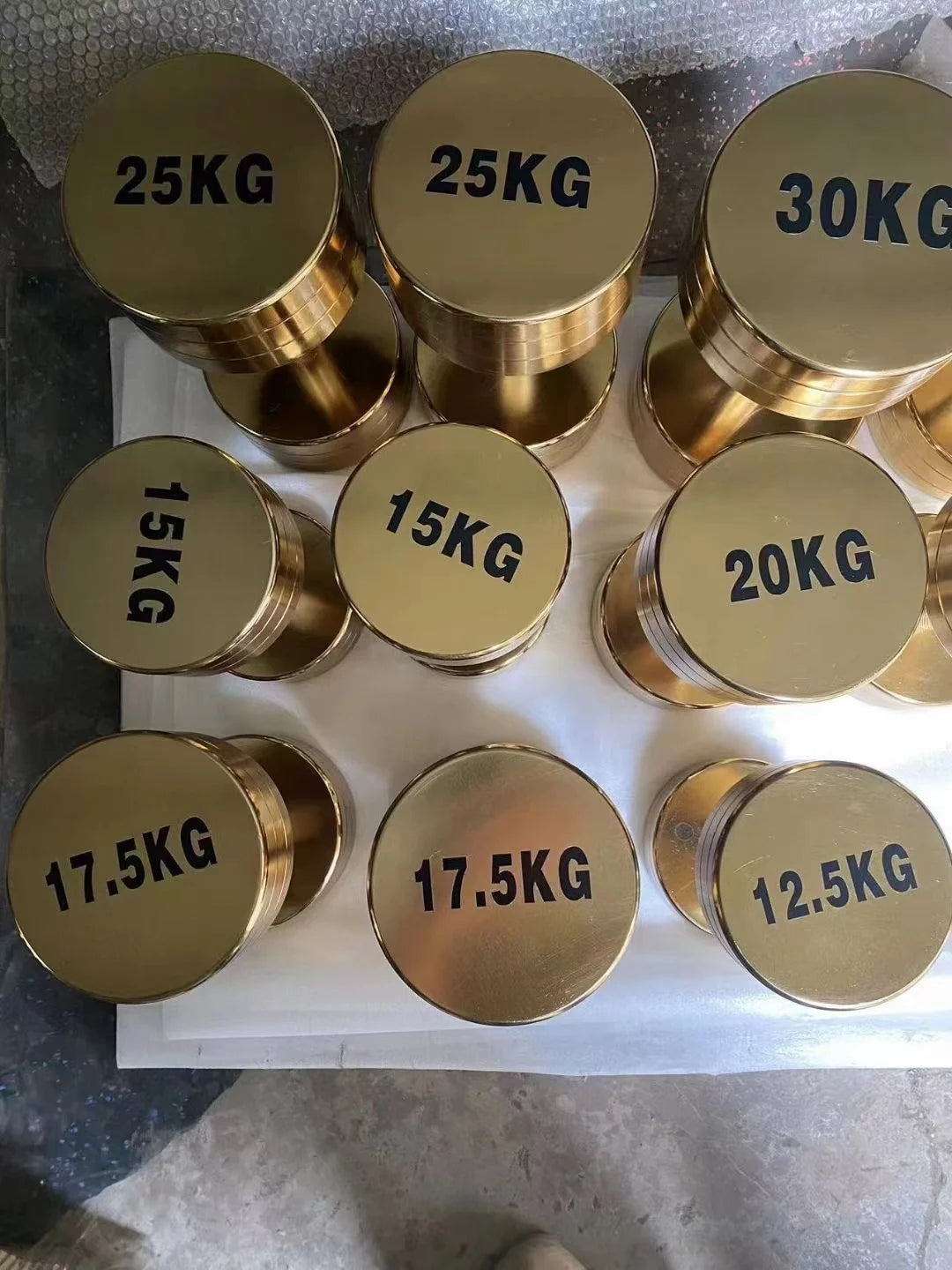 Wholesale High Quality Gold Chrome Dumbbells Home Gym Equipment Chrome Dumbbells