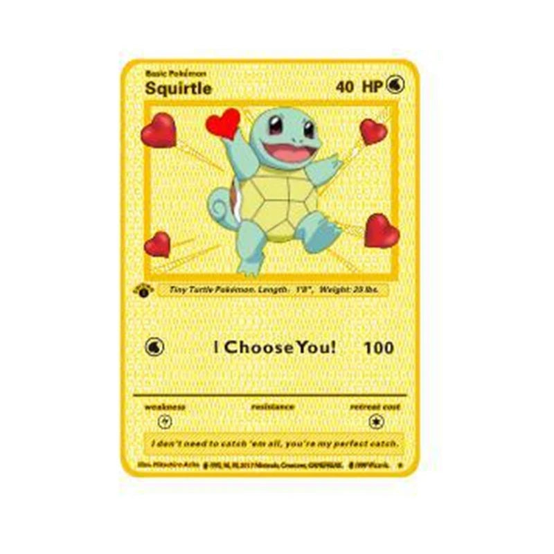 Metal Pokemon Cards Letters Golden Charizard Eevee Shiny Iron Pokémon Vmax EX Letters Game Pikachu Christmas Birthday Kids Toys