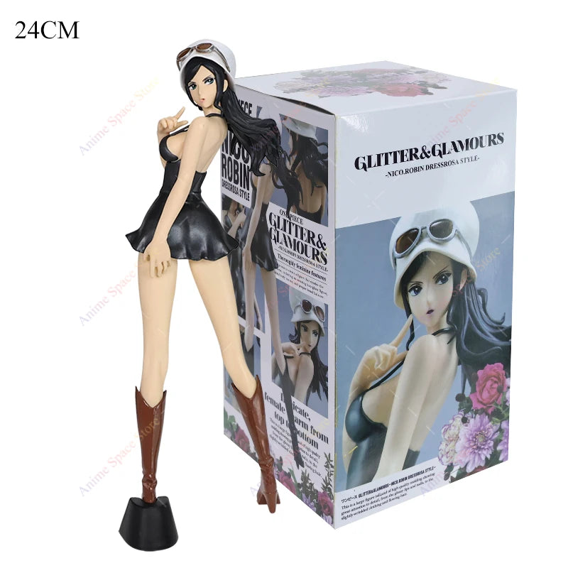 One Piece Figure Nico Robin Dressrosa Style Glitter Glamours Collectible Model Toy PVC Action Figures Robin Two Years Later Doll