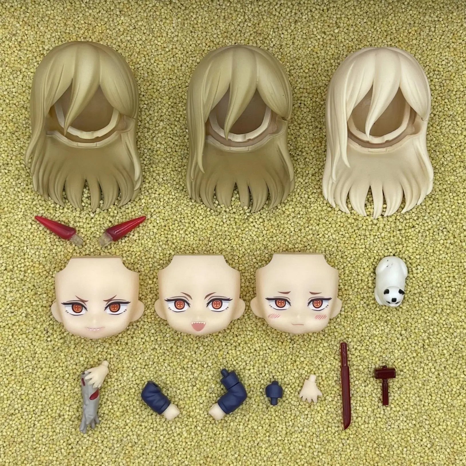 pawa GSC Clay Man Face doll face hair doll accessories