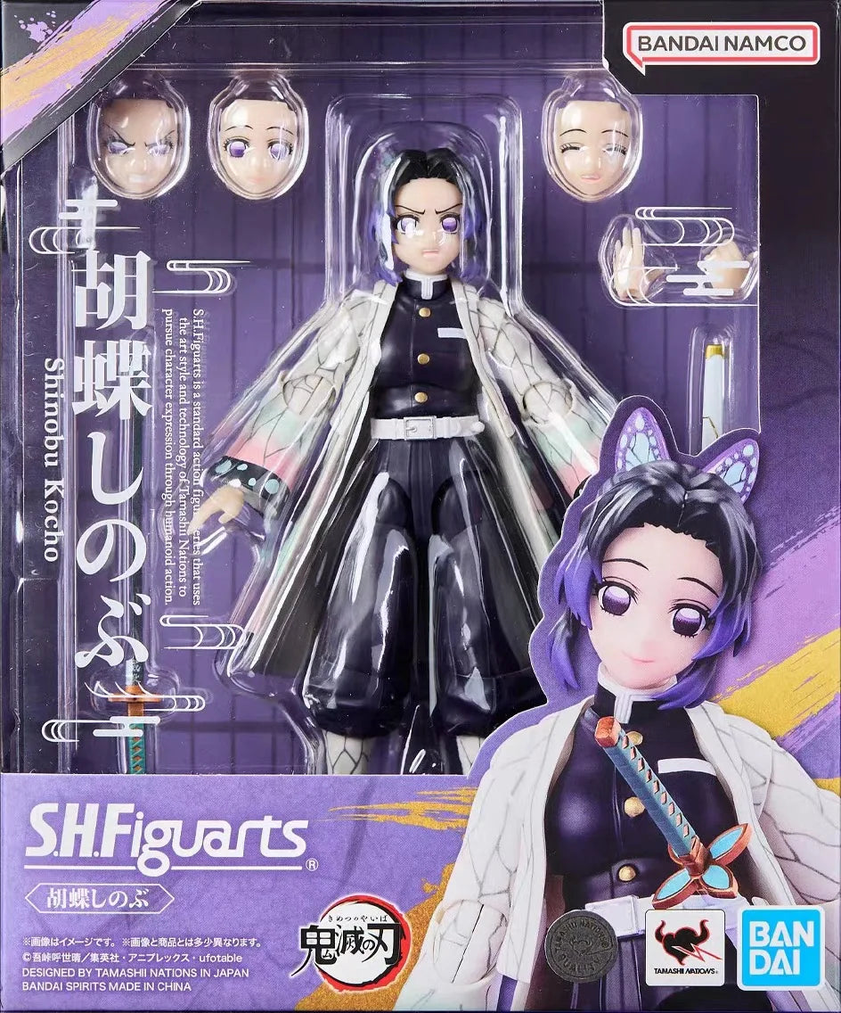 New Original In Stock Bandai S.H.Figuarts Demon Slayer Kamado Tanjirou&Kamado Nezuko Action Figure Anime Model Desktop Toy Gift