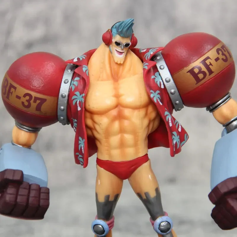 Anime One Piece 18 cm Figur Gk Franky Actionfiguren Doppelkopf Austauschbare PVC Sammlerstücke Dekoration Spielzeug Geschenk ﻿