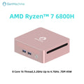 GenMachine Ryzen PRO 6800H МИНИ компютър Windows 11 8C/16T 3.2Ghz LPDDR5 6400Mhz 24G RAM 256G ROM WIFI6 BT5.2 DIY геймърски компютър
