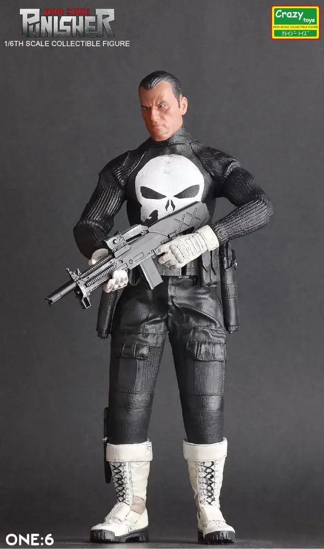 Spot SaleCrazy Toys 1:6 War Zone Punisher Pvc Action Collectible Figure Mol Toy 12inch 30cmIn stock